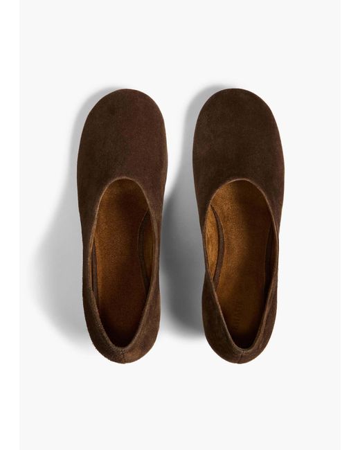 Khaite Brown Round-Toe High Heels