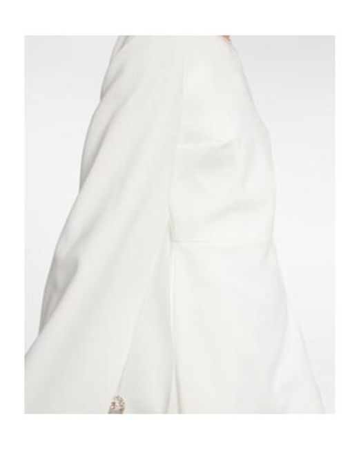 Roksanda White Bridal Zimara Crêpe Midi Dress