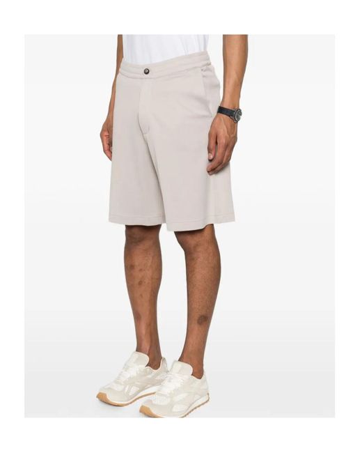 Herno White Buttoned Shorts for men