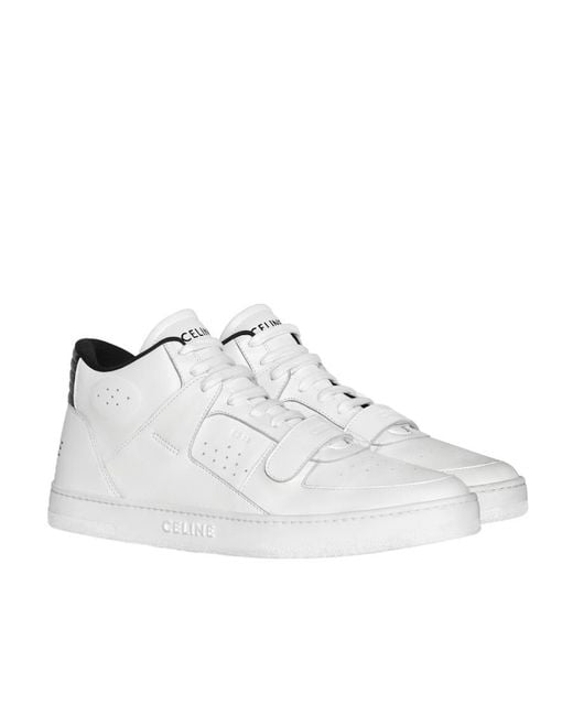 Céline White Ct-02 Mid Sneaker With Velcro for men