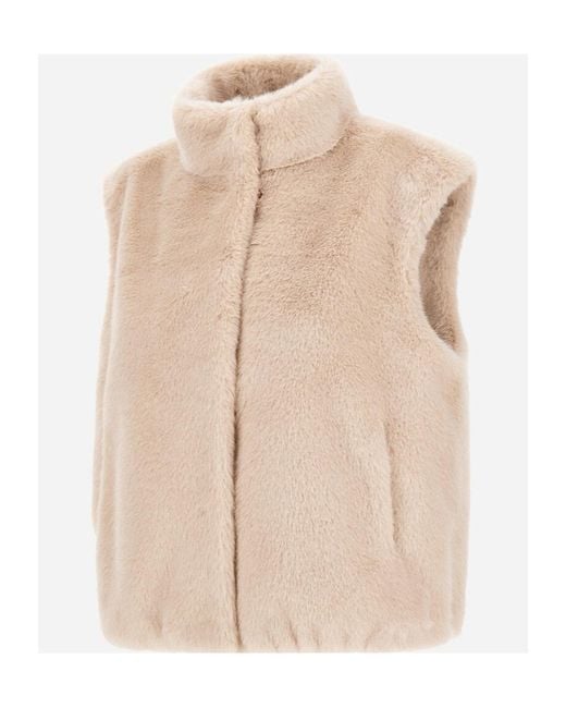 Herno Natural Faux-Fur Sleeveless Vest