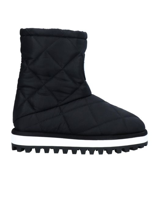 Dolce & Gabbana Black Padded Ankle Boots