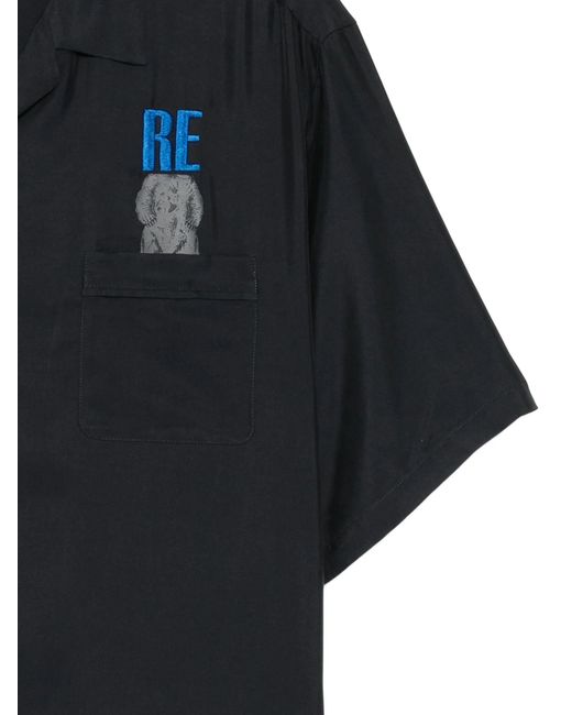 Undercover Black Embroidery Pocket Shirt for men