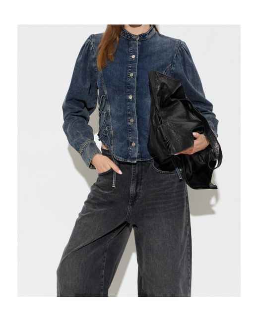 AllSaints Blue Long Sleeve Shirt