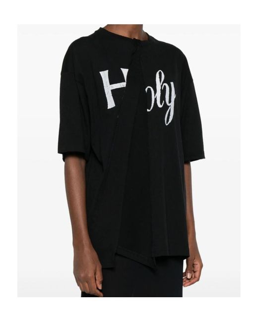 Ann Demeulemeester Black Crew Neck T-Shirt