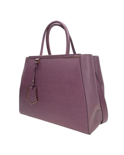 Fendi Purple Logo Handbag