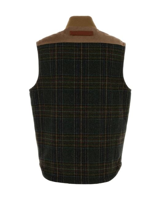 Junya Watanabe Brown Zipped Waistcoat for men