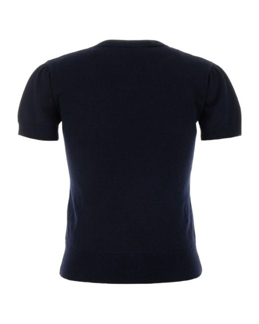 A.P.C. Black Gia Short-Sleeve Knitted Top