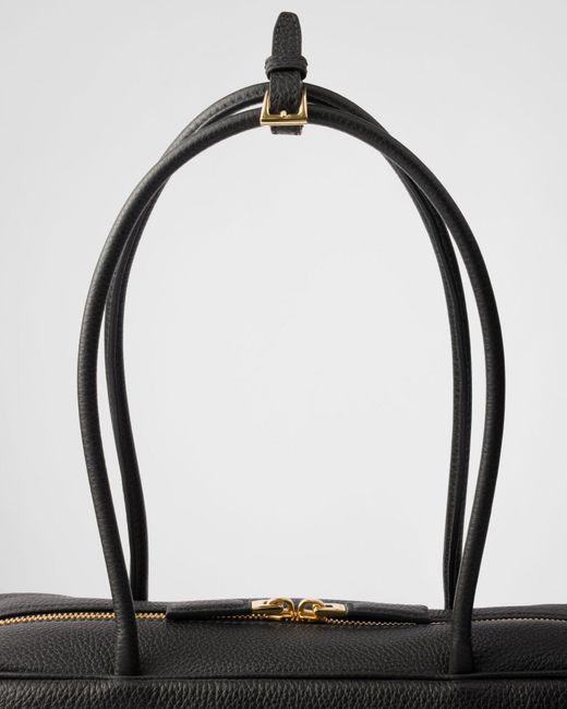 Prada Black Zip-Up Top Handle Bag