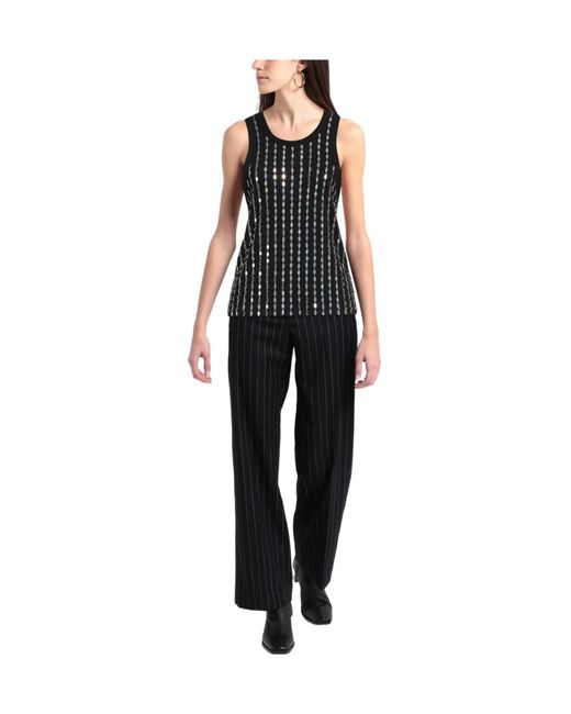 Ganni Black Sleeveless Knitted Top