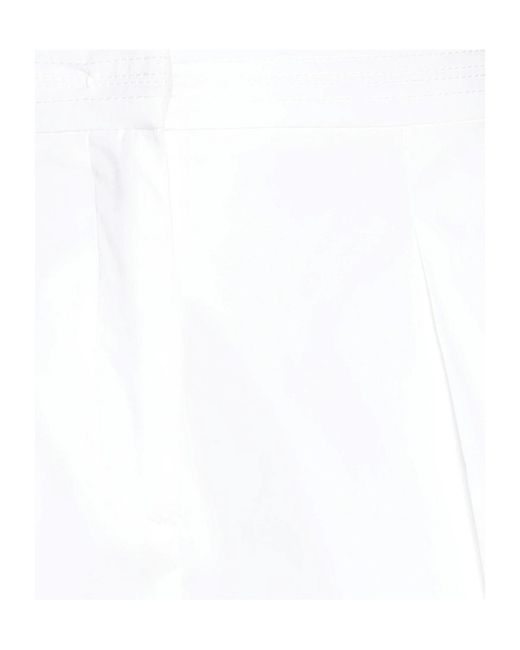 Max Mara White Solid Casual Pants