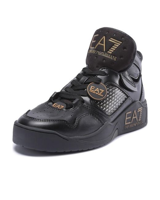EA7 Black Ultimate Kombat High-Top Sneakers for men