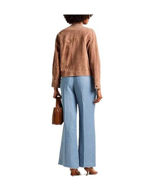 Brunello Cucinelli Blue Loose-Fit Trousers