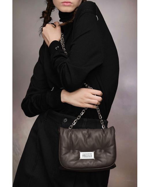 Maison Margiela Black Glam Slam Quilted Messenger Bag