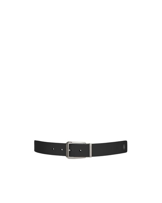 Ferragamo White Ferragamo Logo Engraved Buckle Belt for men