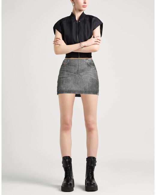 DIESEL Gray Colored Denim Half Skirt