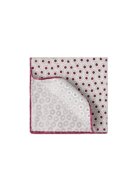 Brunello Cucinelli White Polka-Dot Pocket Square Scarf for men