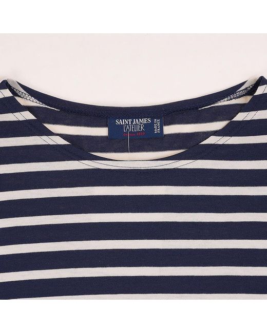 Saint James Blue Long-Sleeve T-Shirt for men