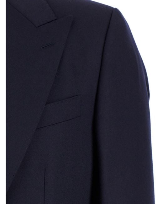 Dolce & Gabbana Blue Single-Breasted Long-Sleeved Jacket for men