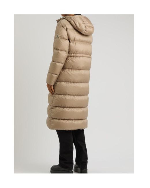 Moncler Natural Boulogne Reversible Quilted Shell Coat