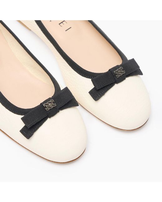 Casadei Natural Leather Ballet Flats