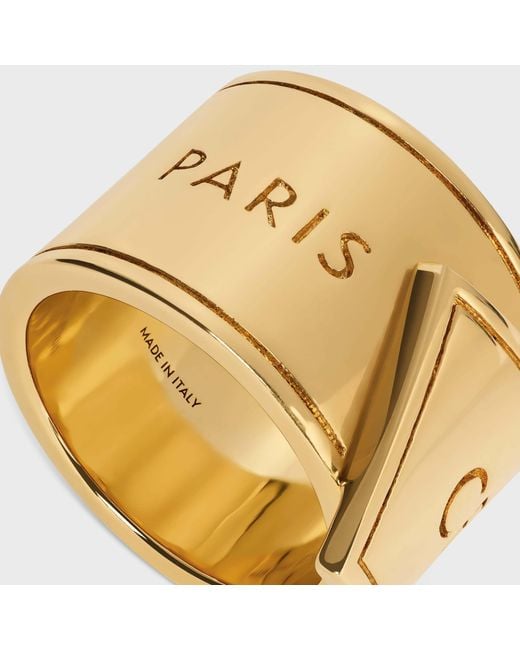 Céline Metallic Ribbon Large Ring
