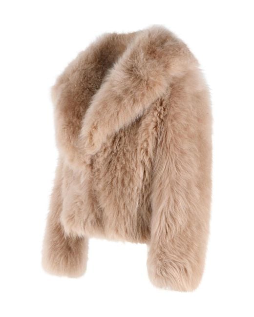 Blancha Brown Cashmere And Fur Coat