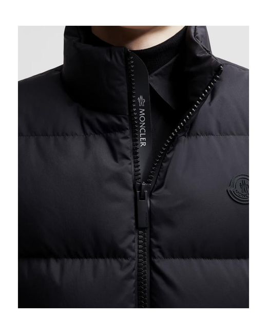 Moncler Black Fedare Zip-Up Padded Gilet for men