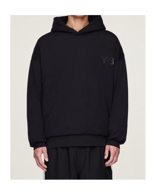 Y-3 Black Padded Hoodie for men