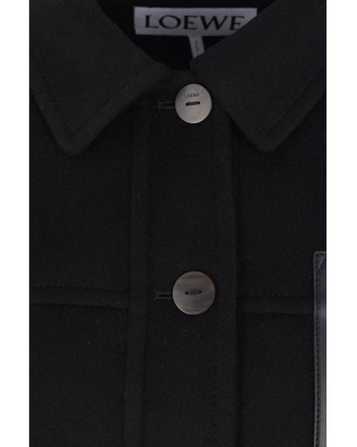 Loewe Blue Button-Fastening Multi-Pocket Jacket