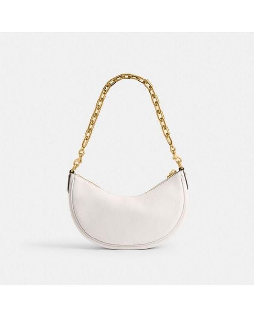 COACH White Mira Zipper Shoulder Bag