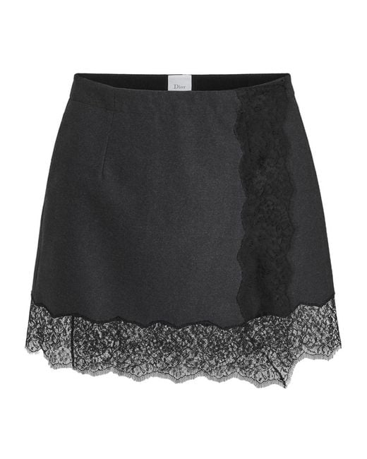 Dior Black Straight Miniskirt