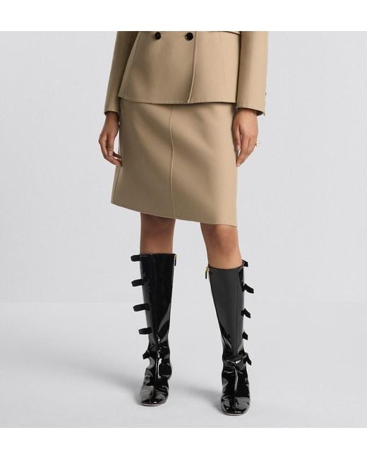 Dior Natural Christian Classic Straight Skirt