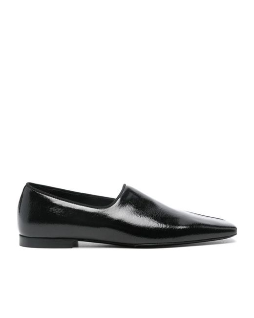Totême Black 'The Piped' Loafers