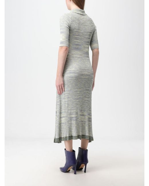 Proenza Schouler Gray Button Dress