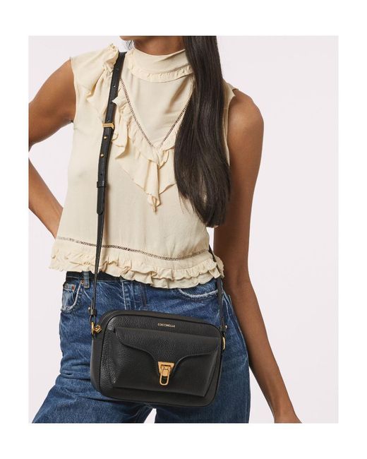Coccinelle Black Beat Soft Small Crossbody Bag