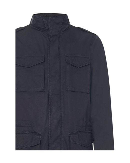 Herno Blue Cargo Military Jacket for men