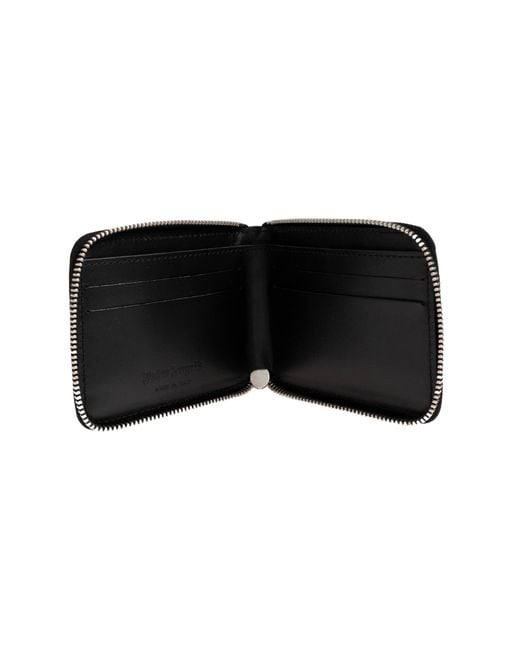 Palm Angels Black Zip-Around Wallet for men