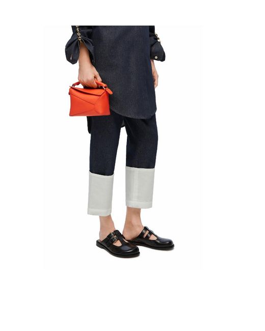 Loewe Orange Mini Puzzle Top Handle Bag