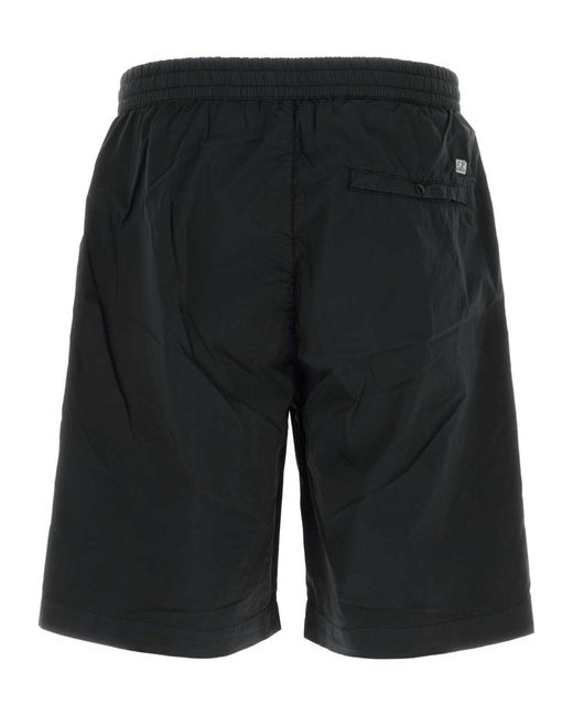 C P Company Black Cargo Shorts for men