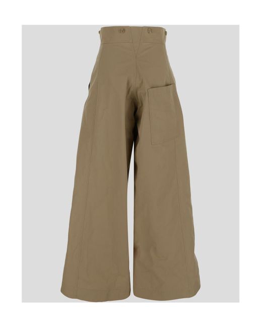 Quira Natural High-Waist Wide-Leg Pants