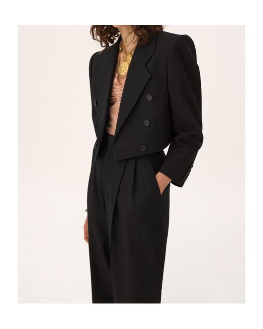Chloé Blue Spencer Striped Button Blazer