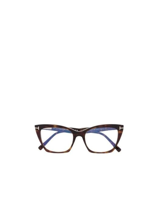 Tom Ford White Eyewear Cat-Eye Frame Glasses