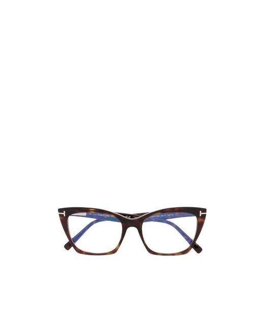 Tom Ford White Eyewear Cat-Eye Frame Glasses