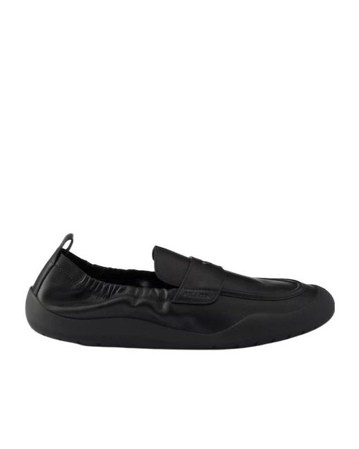 Prada Black Round-Toe Loafers for men