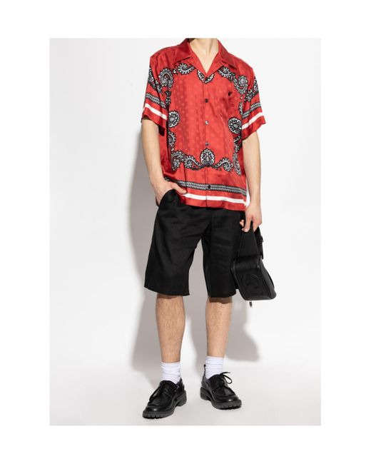 Dolce & Gabbana Black Logo Embroidered Drawstring Shorts for men