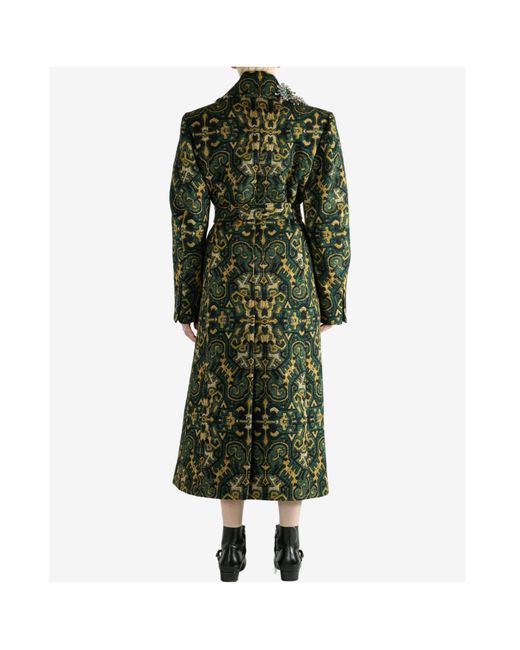 Dries Van Noten Green Rafaella Embellished Coat