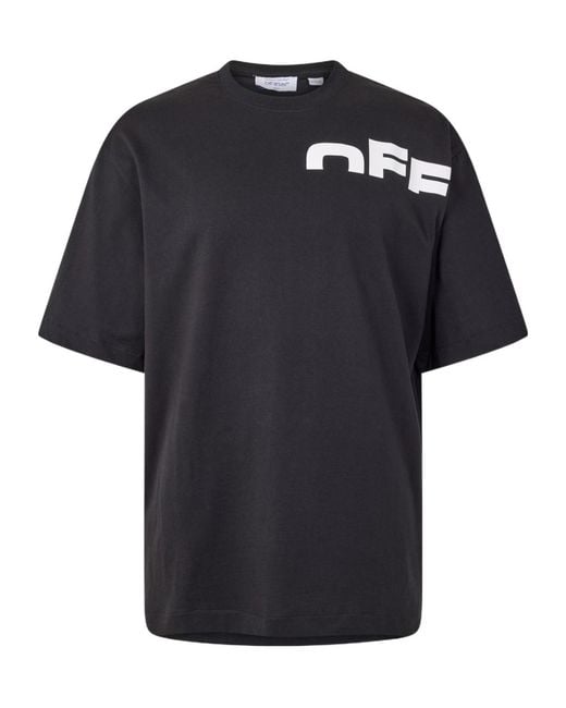 Off-White c/o Virgil Abloh Black Logo Crew Neck T-Shirt for men
