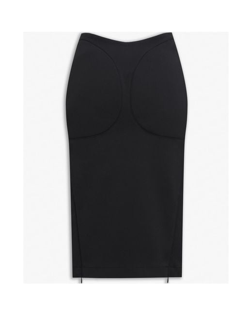 Alaïa Black Alaïa Upstitched Circle Midi Pencil Skirt
