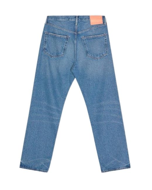 Acne Blue Distressed Relaxed Fit Jeans for men